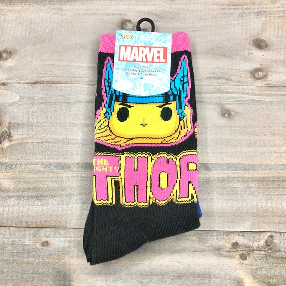 Funko Pop! Marvel Black Light Socks 3-Pack - Picture 2 of 8